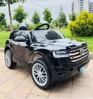 Toyota Jeep Black - ელექტრო მანქანა კაუჩუკის საბურავებით, 2 image