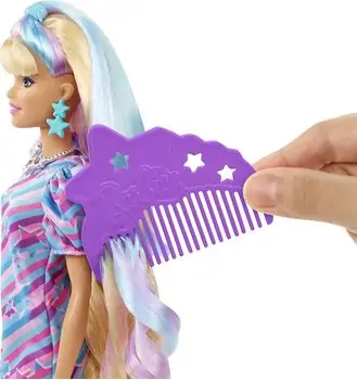 Barbie Totally Hair Star HCM88 ბარბის თოჯინა აქსესუარებით, 4 image