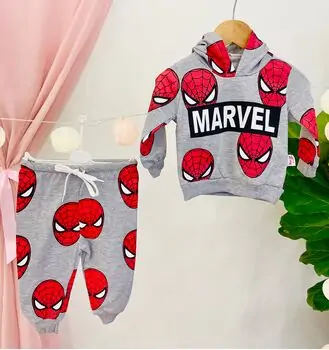 MARVEL Spider Man Set MURATBABY Grey 7611 საბავშვო ტანსაცმლის ნაკრები