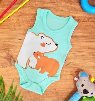 Bodysuit Mother And Child Bear Blue ჩვილის ბოდე
