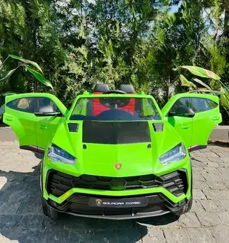 Lamborghini Electric Car Green - ელექტრო მანქანა კაუჩუკის საბურავებით, 3 image