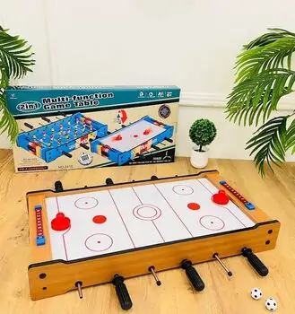 Wooden Tabletop 2 In 1 Football/Hockey  - სამაგიდო ფეხბურთი/ჰოკეი, 2 image