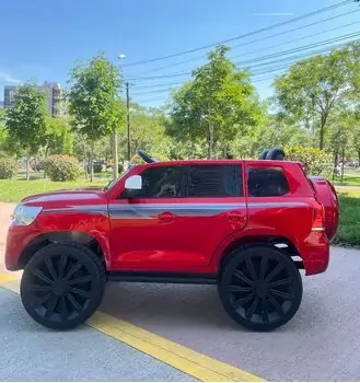 Toyota Electric Car Painting Red - ელექტრო მანქანა კაუჩუკის საბურავებით, 4 image