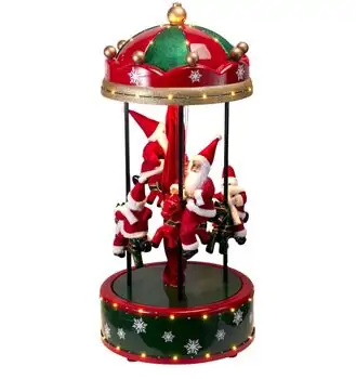 Musical Christmas Carousel with Lights 110 cm - საახალწლო კარუსელი განათებით, 2 image