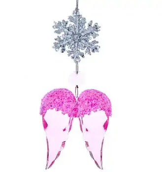Pink Wing With Snowflake Ornaments Hanging Decoration - ნაძვის ხის სათამაშო, 2 image