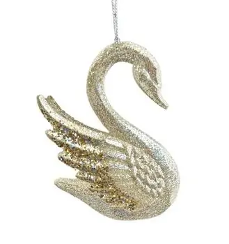 Swan Hanging Decoration Silver&White - ნაძვის ხის სათამაშო