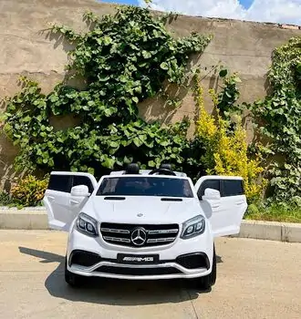 Mercedes Benz GLS White - ელექტრო მანქანა კაუჩუკის საბურავებით, 3 image