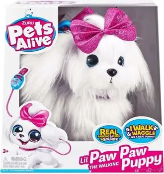Pets Alive Paw Paw Walking Puppy რბილი სათამაშო ძაღლი