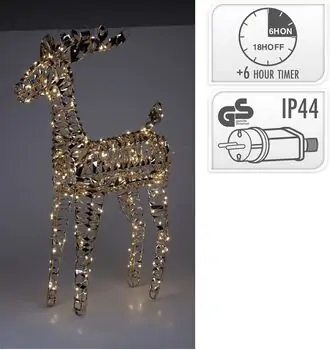 Christmas Figure Reindeer With 200X WW Micro Led საახალწლო აქსესუარები განათებით