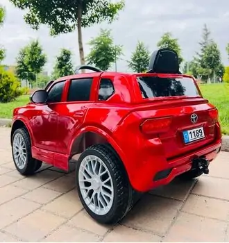 Toyota Jeep Red - ელექტრო მანქანა კაუჩუკის საბურავებით, 5 image