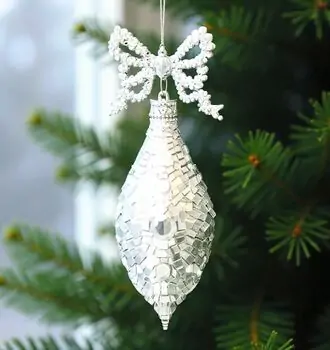 Silver Diamond Ornaments Hanging Decoration - ნაძვის ხის სათამაშო