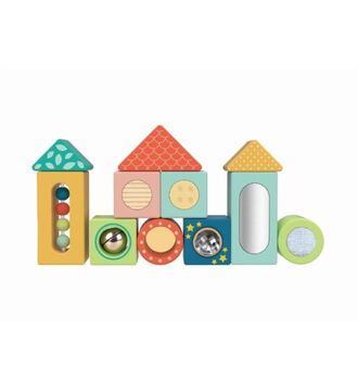 Wooden ​Multifunctional Sensory Block Set - ხის მრავალფუნქციური სენსორული კუბიკების ნაკრები
