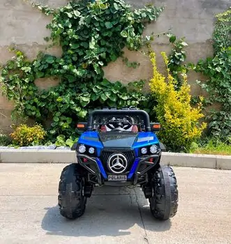 Electric Car Polaris 4X4 Blue - ელექტრო მანქანა ტყავის სავარძლით, 2 image