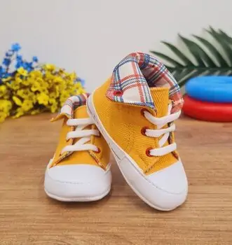 Baby Pattini For Boys Yellow საბავშვო ფეხსაცმელი