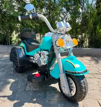 Electric Moto Harley Blue - ელექტრო მოტოციკლი, 2 image