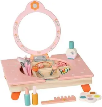 Wooden Dresser Set With Accsesoriess  - ხის საბავშვო ტრილიაჟი აქსესუარებით, 2 image