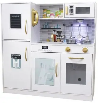 Wooden Kitchen Playset  White - საბავშვო ხის სამზარეულო, 4 image