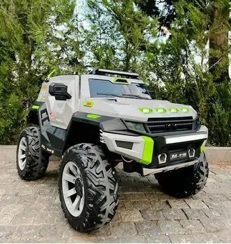 Big Electric Jeep Shark Power Grey - ელექტრო მანქანა კაუჩუკის საბურავებით, 2 image
