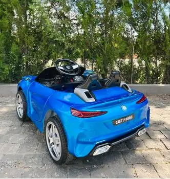 Mercedes Benz Electric Car Painted Blue - ელექტრო მანქანა კაუჩუკის საბურავებით, 6 image