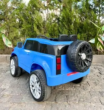 Toyota Off Road Electric Car Blue - ელექტრო მანქანა კაუჩუკის საბურავებით, 5 image