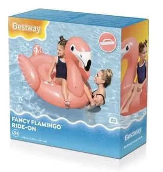 Bestway 41525 Fancy Flamingo Ride-On - გასაბერი ფლამინგო, 3 image