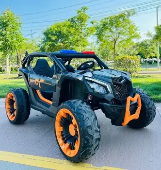 RC Super Car Black - ელექტრო მანქანა ტყავის სავარძლით და კაუჩუკის საბურავებით, 2 image