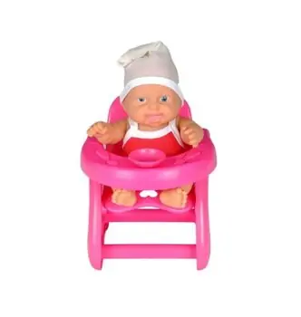 Doll with Highchar - სათამაშო თოჯინა სკამ-მაგიდით, 3 image