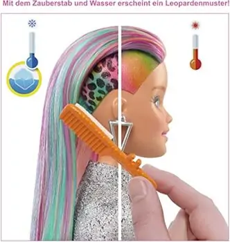 Barbie Leopard Rainbow Hair Doll GRN81 ბარბის თოჯინა აქსესუარებით, 4 image
