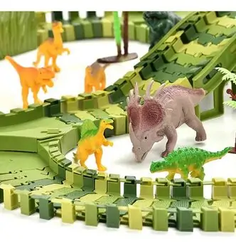 Dinosaur Track Set With Car - სათამაშო დინოზავრის ტრასა, 4 image