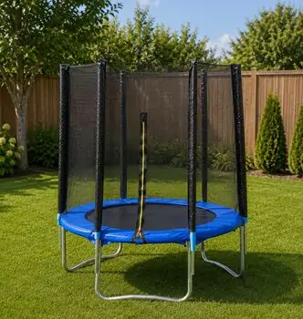 Metal & Plastic Trampoline 140 cm Blue - ბატუტი