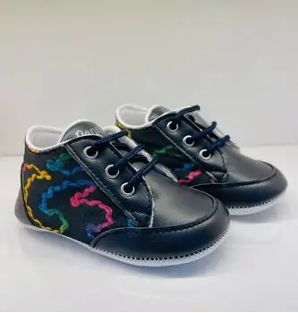 Papulin Baby Shoes 0-12 Months 4281 ჩვილის ფეხსაცმელი BLACK