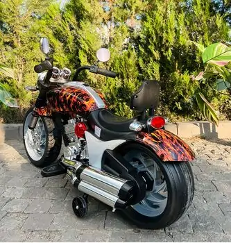 Electric Moto Harley Painted Yellow - ელექტრო მოტოციკლი, 5 image