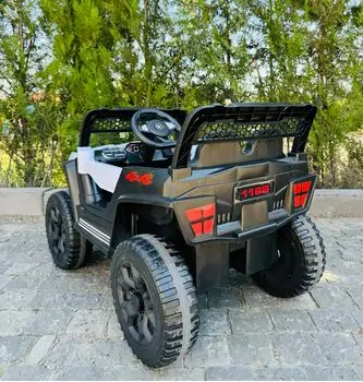 Mini Mitsubishi Jeep White - ელექტრო მანქანა კაუჩუკის საბურავებით, 6 image