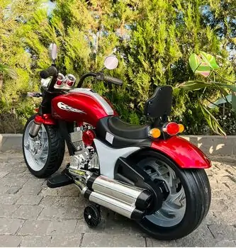 Electric Moto Harley Painting Red - ელექტრო მოტოციკლი, 4 image