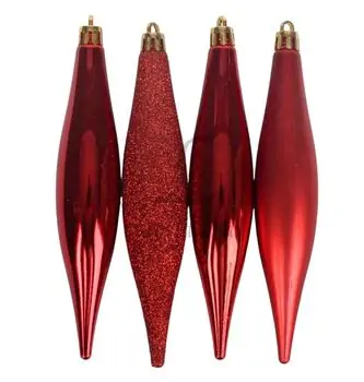 Red Icicle Christmas Hanging Decoration - ნაძვის ხის სათამაშო