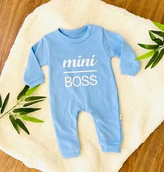 MURATBABY MINI BOSS ROMPER LIGHT BLUE 2273 ჩვილის რომპერი