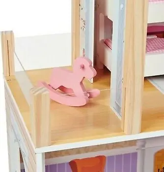 Wooden Doll House For Kids TX1052-1თოჯინის ხის სამ სართულიანი სახლი ავეჯით, 7 image