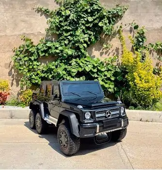Mercedes Benz G63 Painting Black - ელექტრო მანქანა კაუჩუკის საბურავებით და ტყავის სავარძლით