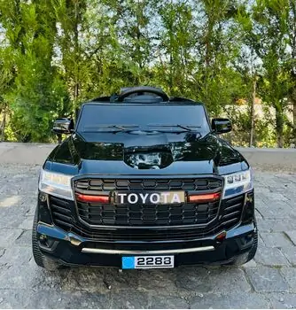 Toyota Jeep Electric Car Painted Black - ელექტრო მანქანა კაუჩუკის საბურავებით, 3 image