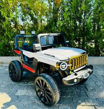 Off Road Jeep Electric Car Grey - ელექტრო მანქანა კაუჩუკის საბურავებით, 2 image