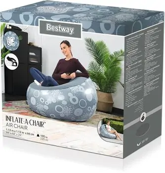 Bestway 75052 Inflate-A-Chair Air Chair - გასაბერი სავარძელი, 4 image