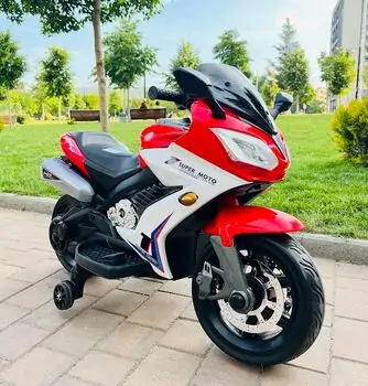 Super Moto Red - ელექტრო მოტოციკლი კაუჩუკის საბურავებით, 2 image