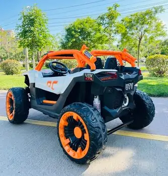 RC Super Car White - ელექტრო მანქანა ტყავის სავარძლით და კაუჩუკის საბურავებით, 5 image
