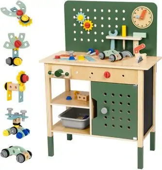 Wooden Tool Set And Accessories - საბავშვო ხის ხელსაწყოების ნაკრები, 2 image