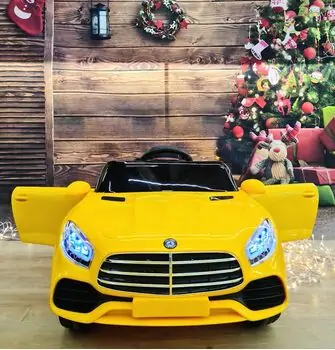 Mercedes Benz Yellow - ელექტრო მანქანა კაუჩუკის საბურავებით, 2 image