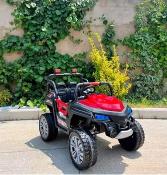 Buggy Explorer Jeep Painting Red - ელექტრო მანქანა კაუჩუკის საბურავებით