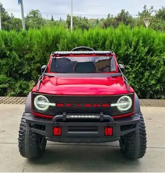 Beyond 66 Electric Car Painted Red - ელექტრო მანქანა კაუჩუკის საბურავებით, 3 image