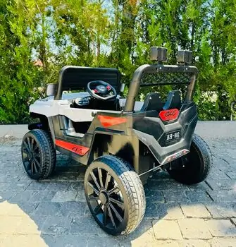 Off Road Jeep Electric Car Grey - ელექტრო მანქანა კაუჩუკის საბურავებით, 6 image