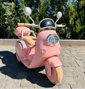 Retro Style Motorcycle Pink - ელექტრო მოტოციკლი, 2 image