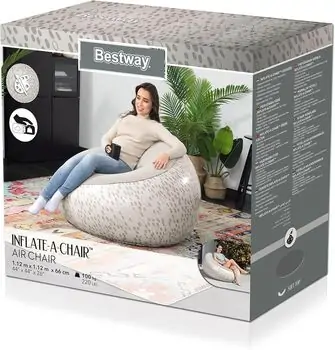 Bestway 75052 Inflate-A-Chair Air Chair - გასაბერი სავარძელი, 6 image